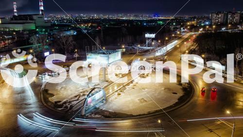 Traffic Of Night Road, Time Lapse